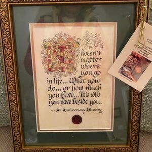Celtic Anniversary Blessing "It's Who You Have Beside You" NWT
